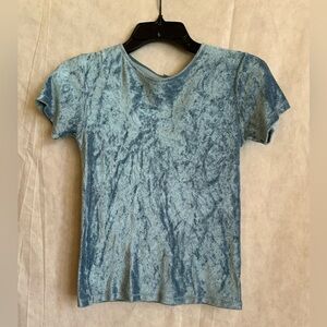Baserange light blue Velvet T-Shirt
